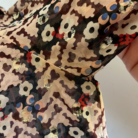 Dorothee Schumacher Pink Floral Silk Button Up Down Blouse Top Shell Size 3 - Picture 13 of 13